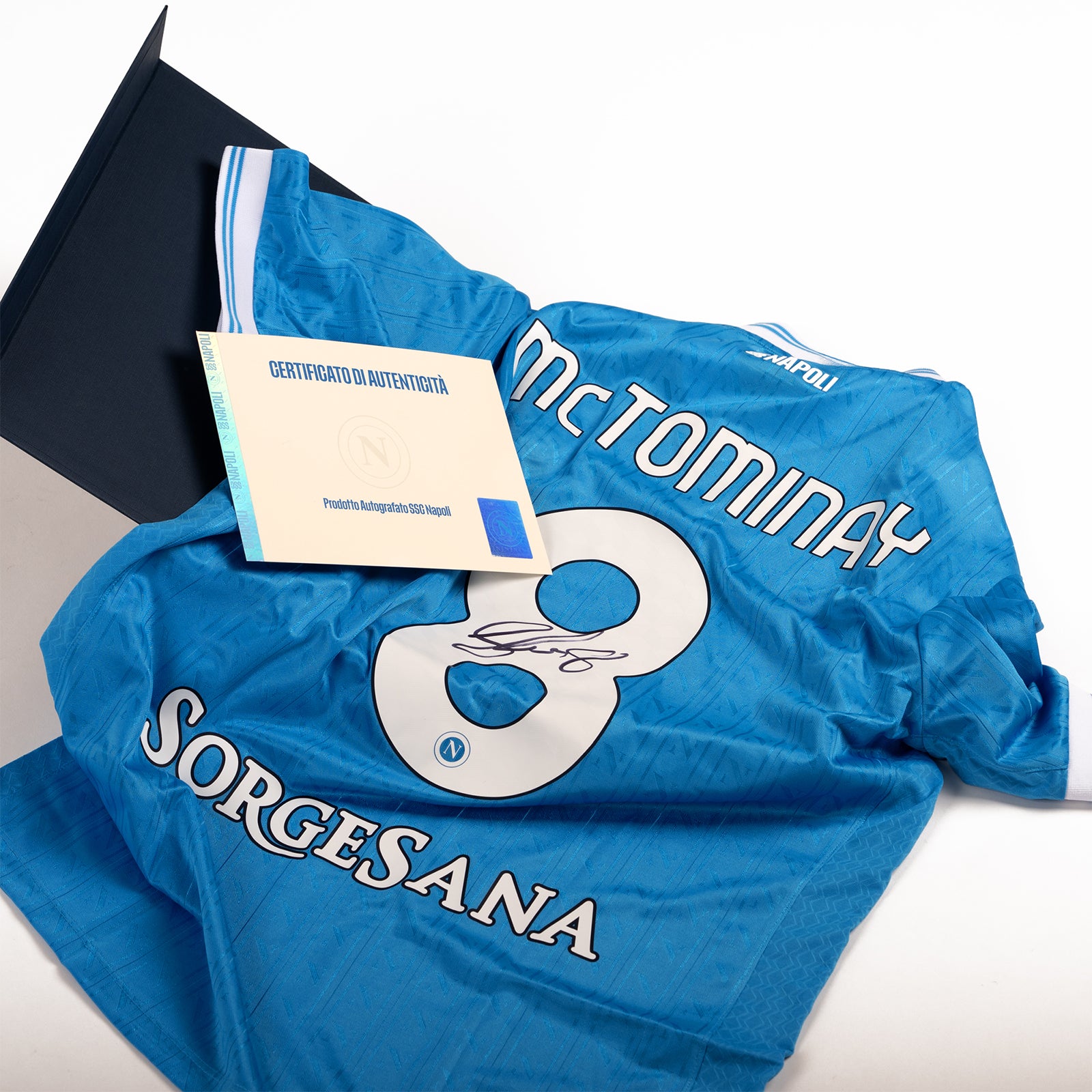 SSC Napoli Match Jersey Home 2025/2026 Signed by McTominay in Premium Box