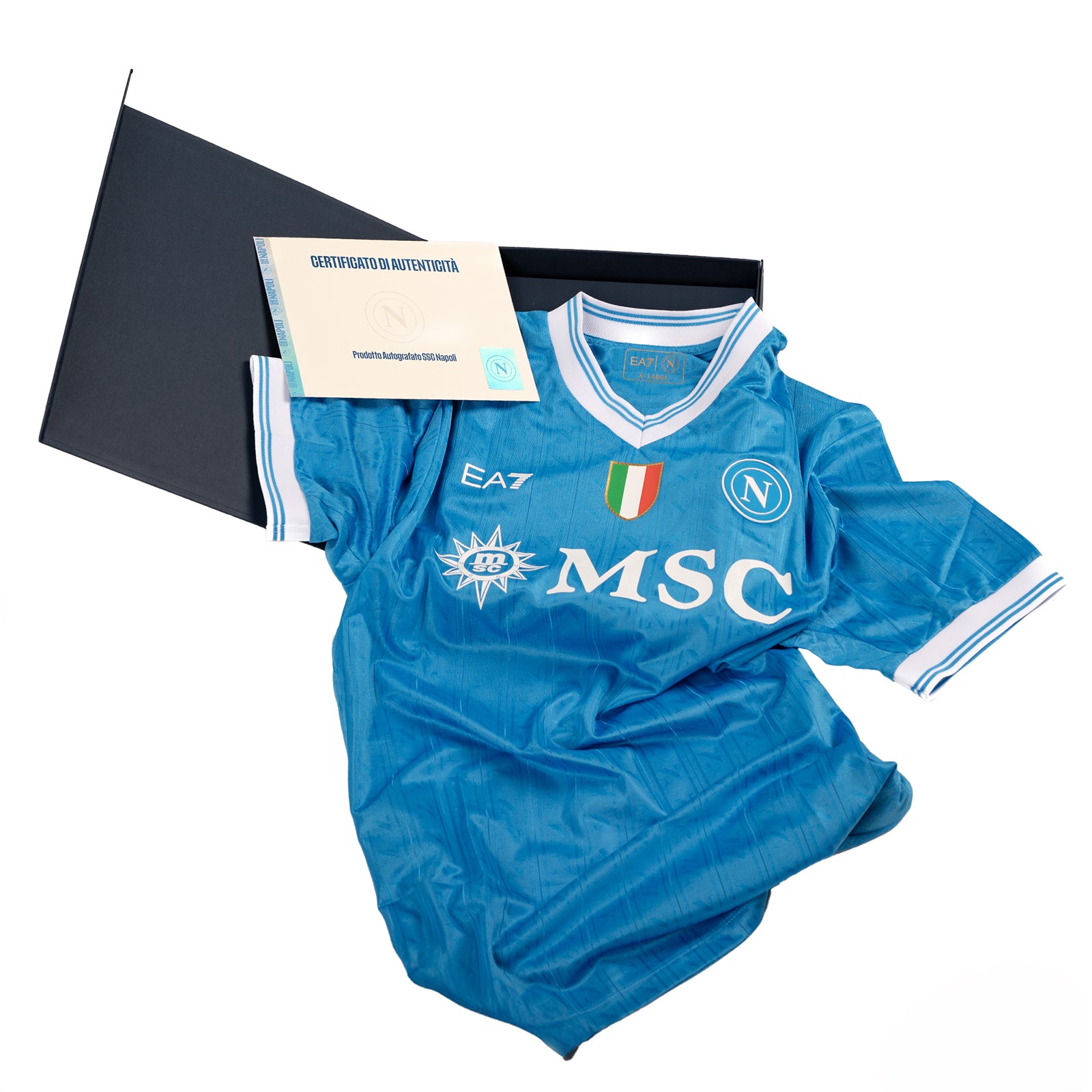 SSC Napoli Match Jersey Home 2025/2026 Signed by Neres in Premium Box