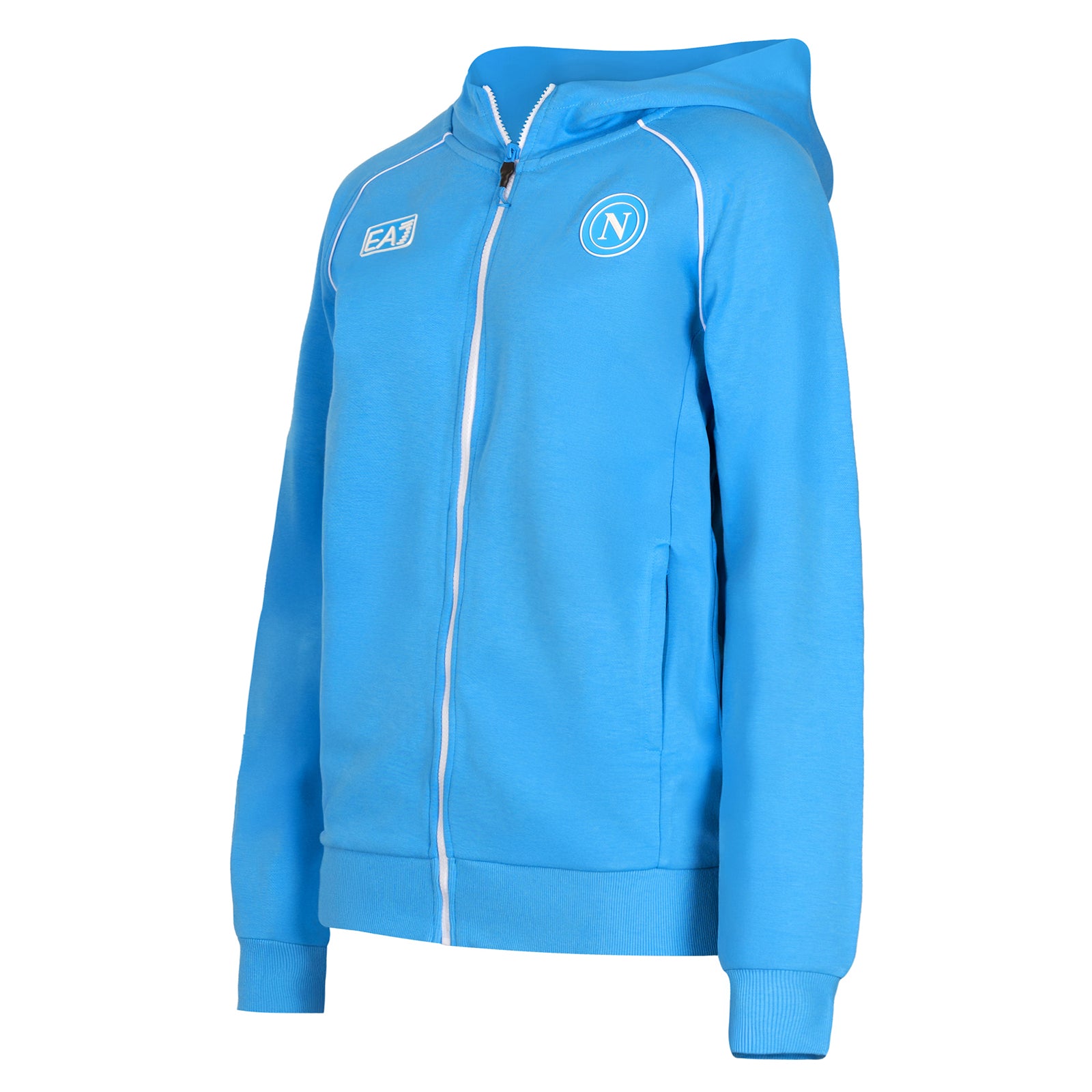 SSC Napoli Felpa Interlock Azzurra con Cappuccio 2025/2026
