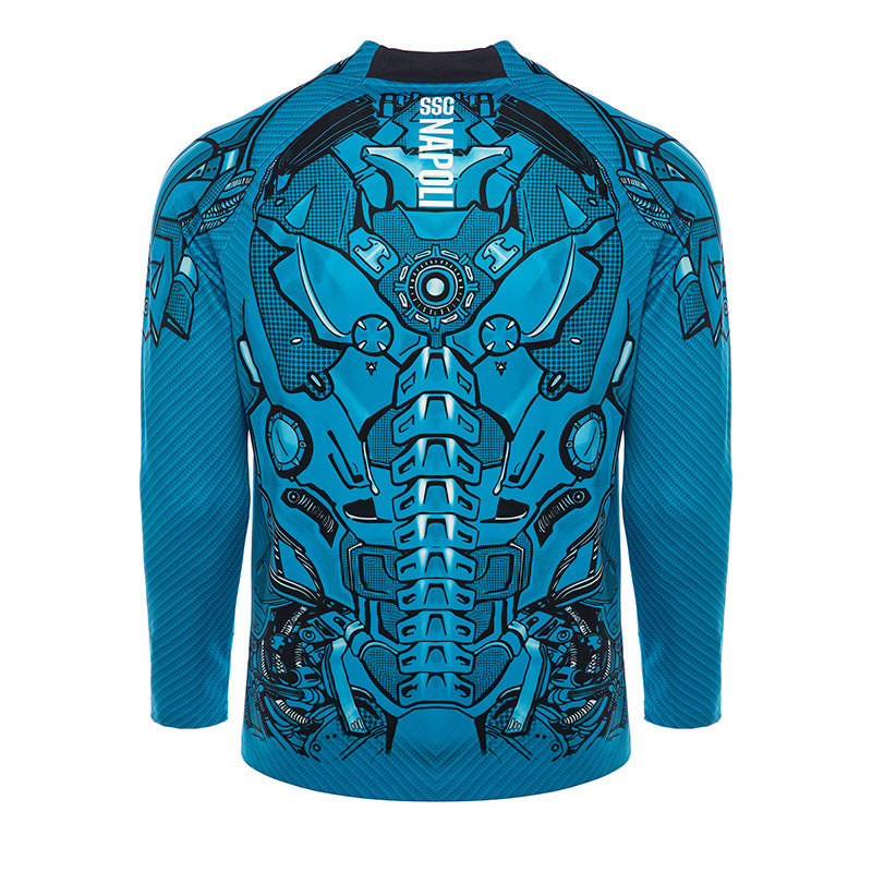 Sweat D’entraînement SSC Napoli 2025/2026 – Bleu Ciel, Tissu Technique – Logo Officiel, Demi-zip, Coupe Ajustée