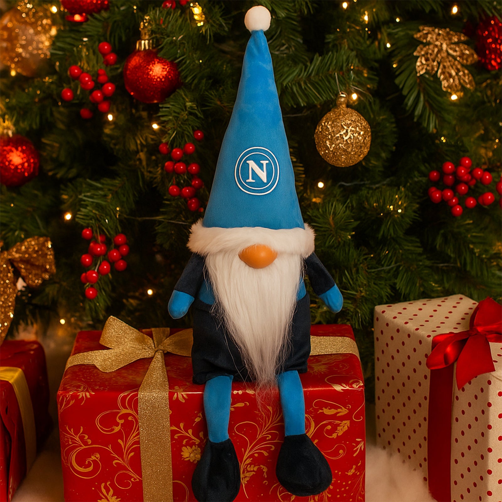 SSC Napoli Gnomo di Natale con Gambe