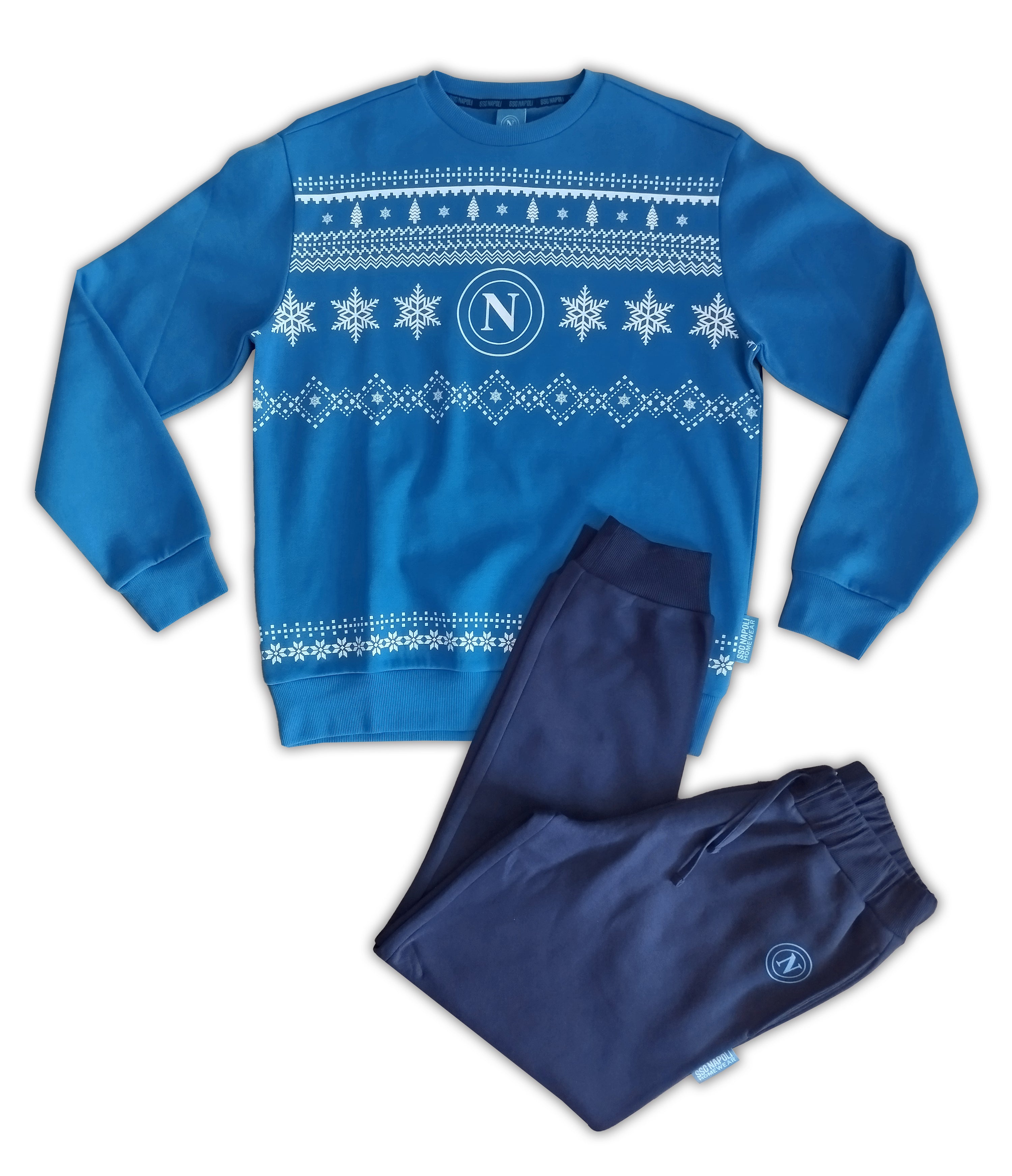 SSC Napoli Pigiama Natalizio Azzurro