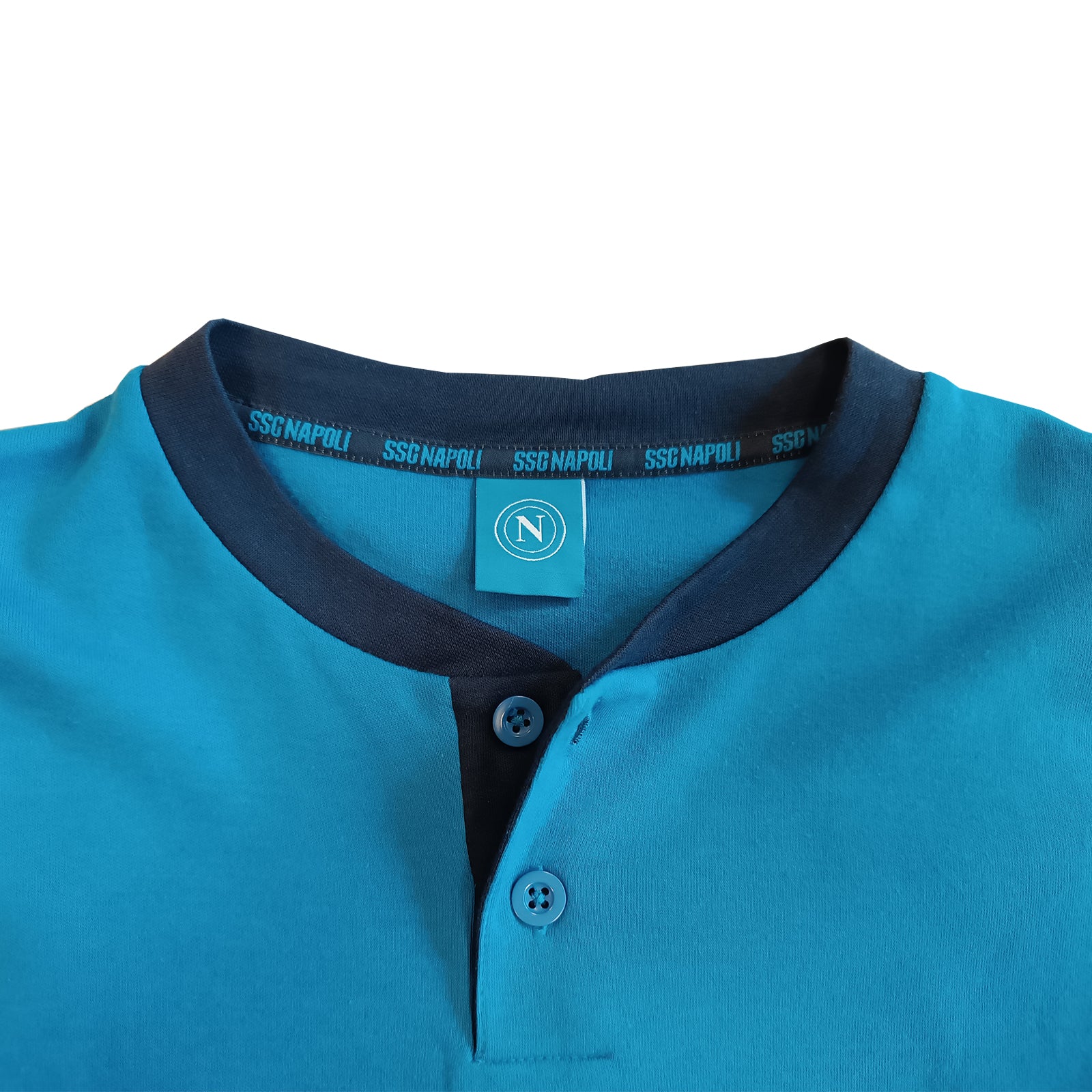 SSC Napoli Pigiama Serafino Azzurro