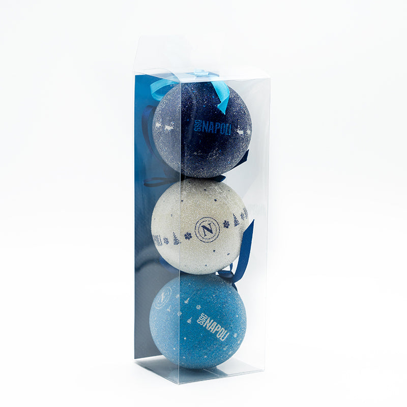 SSC Napoli Set of 3 Christmas Baubles