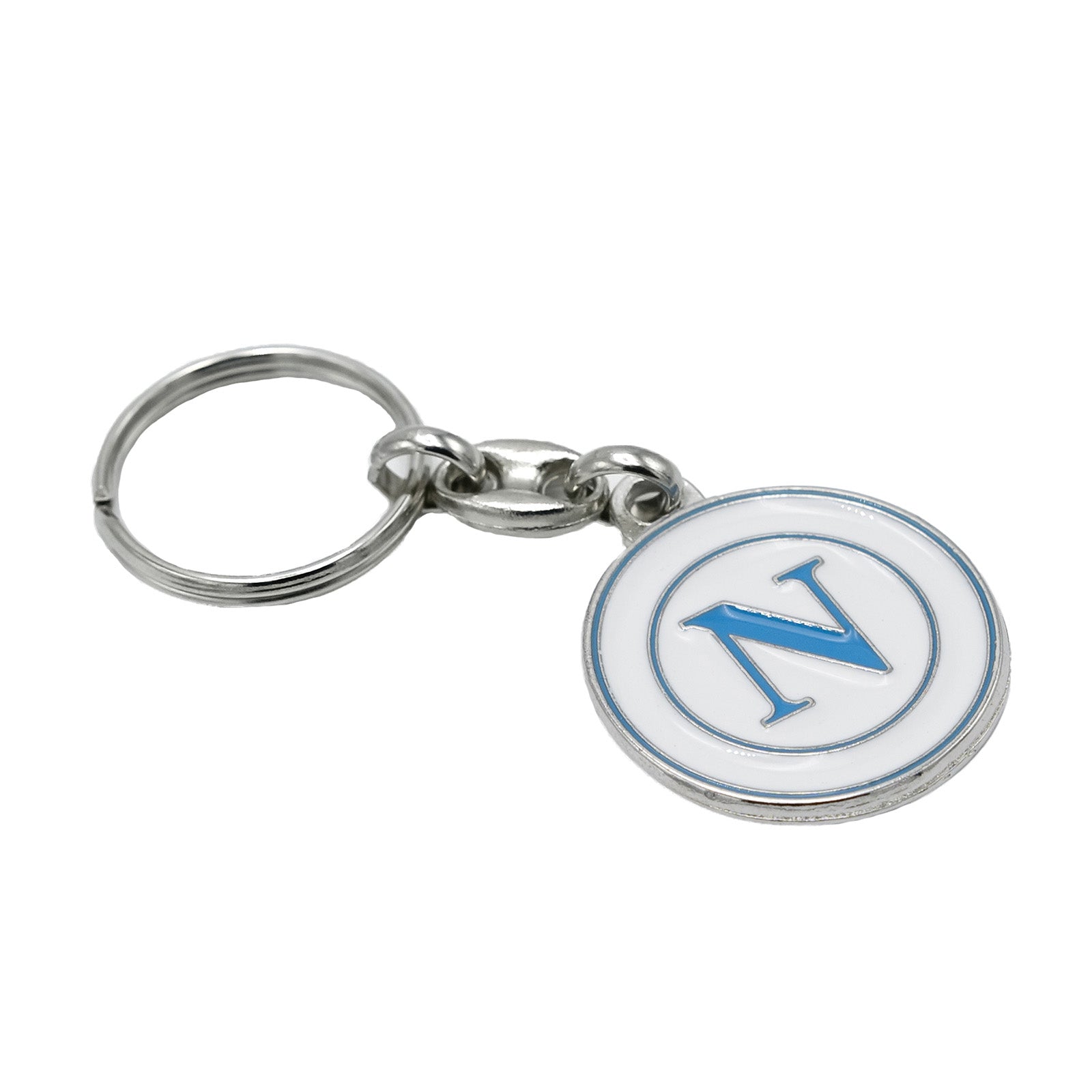 SSC Napoli White Logo KeyHolder