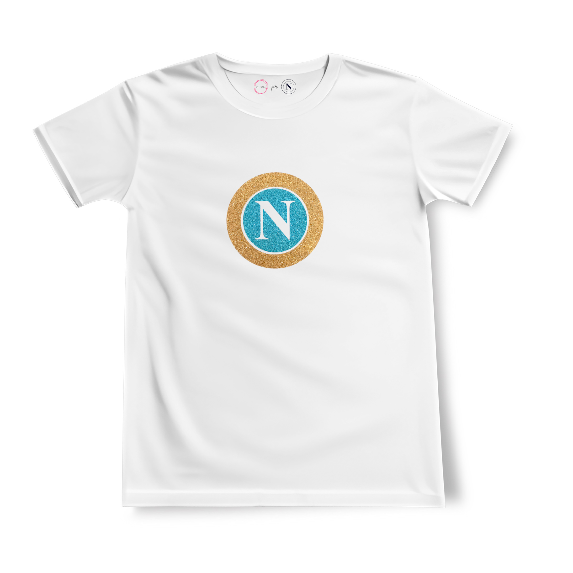 SSC Napoli White Aura Collection Logo T-Shirt