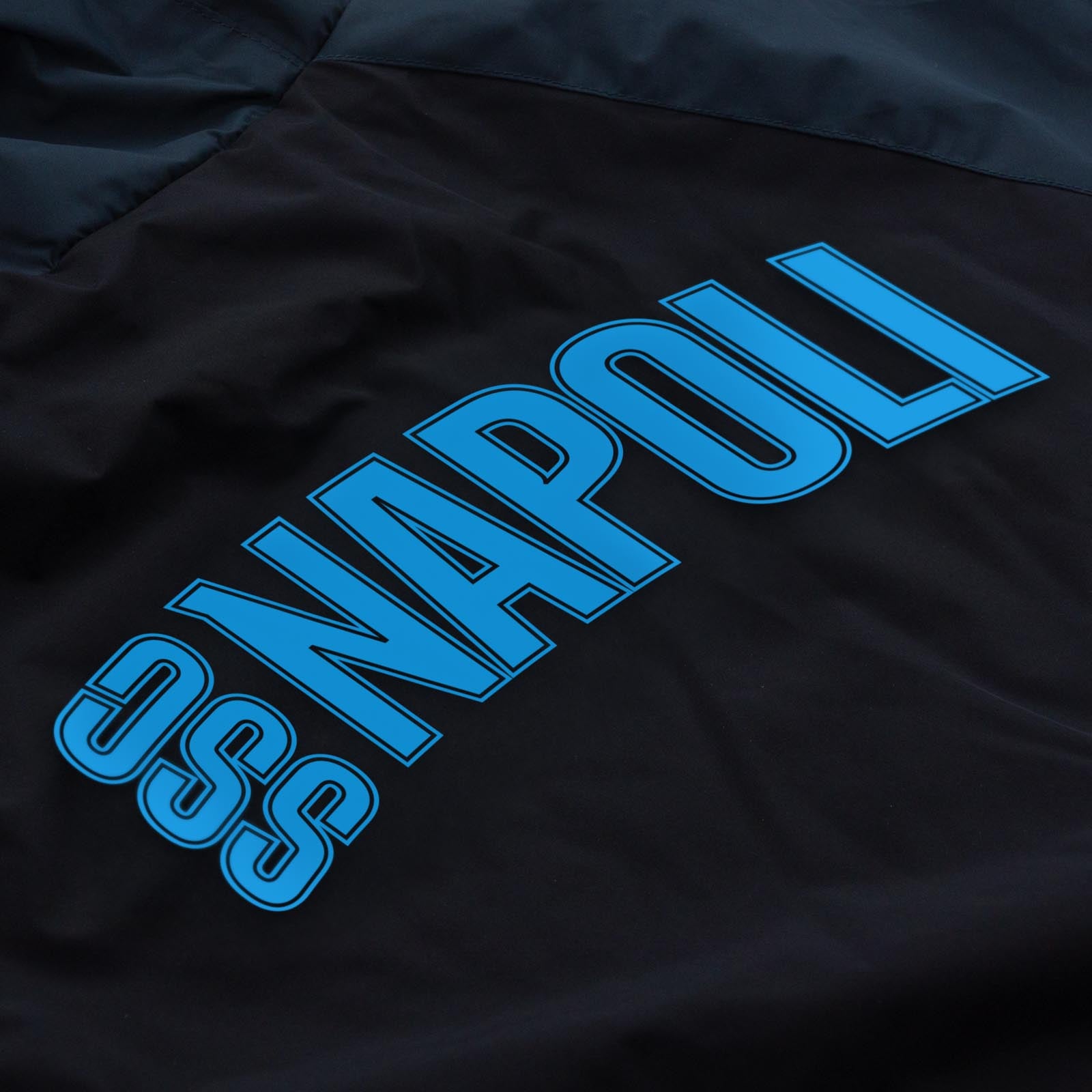 SSC Napoli Black Windbreaker Hooded Jacket 2026/2027