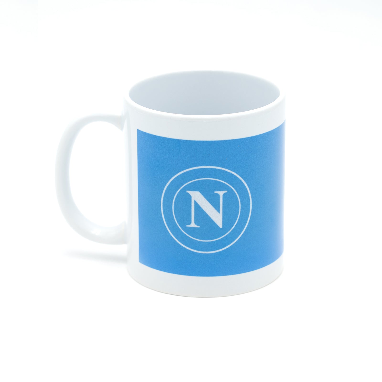 SSC Napoli Tazza in Ceramica Azzurra con Logo Bianco