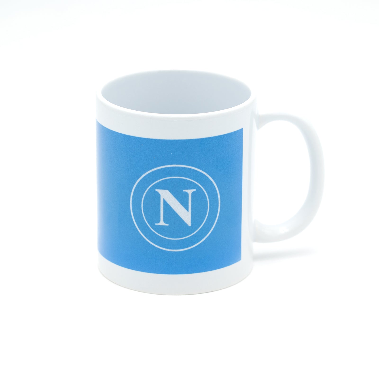 SSC Napoli Tazza in Ceramica Azzurra con Logo Bianco