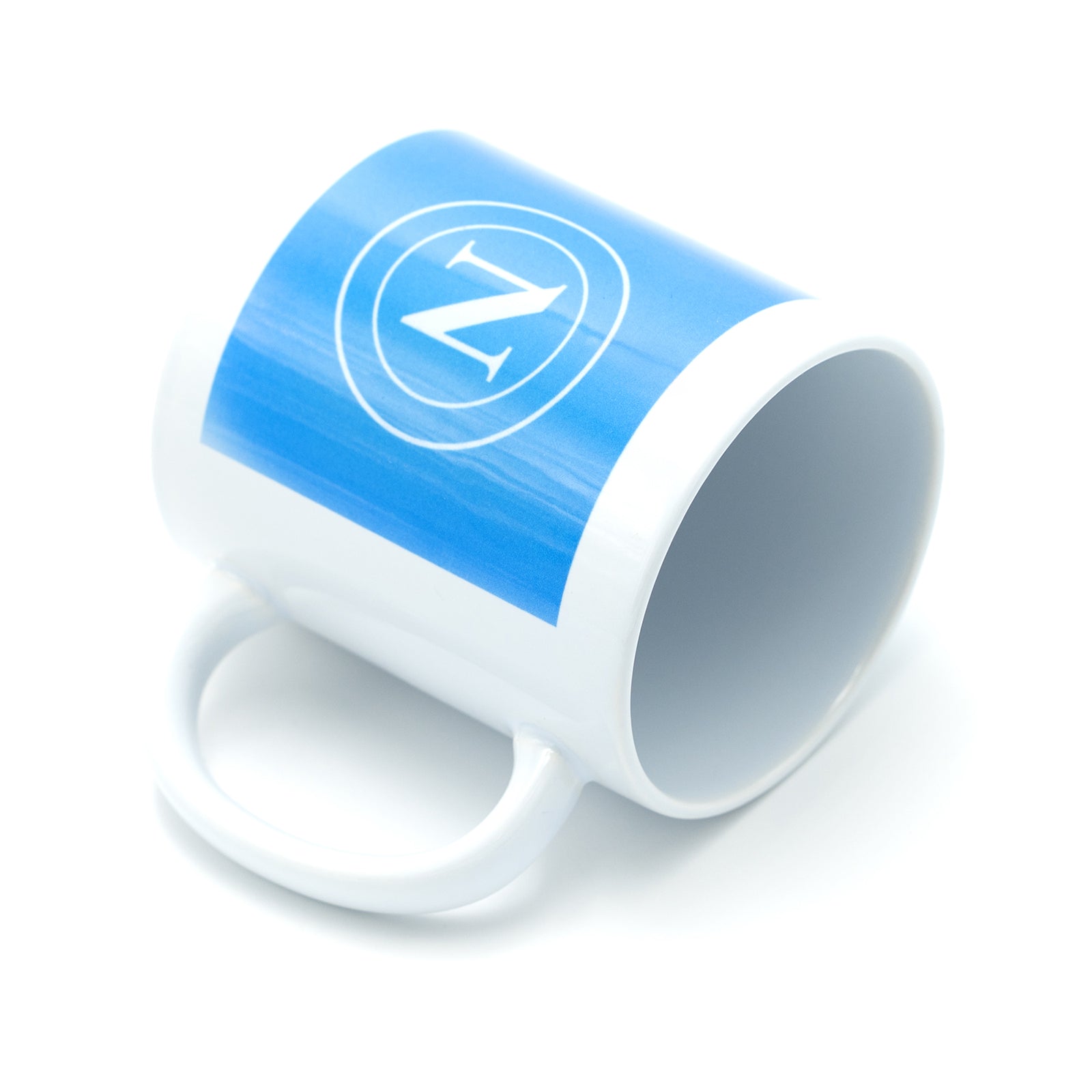 SSC Napoli Tazza in Ceramica Azzurra con Logo Bianco