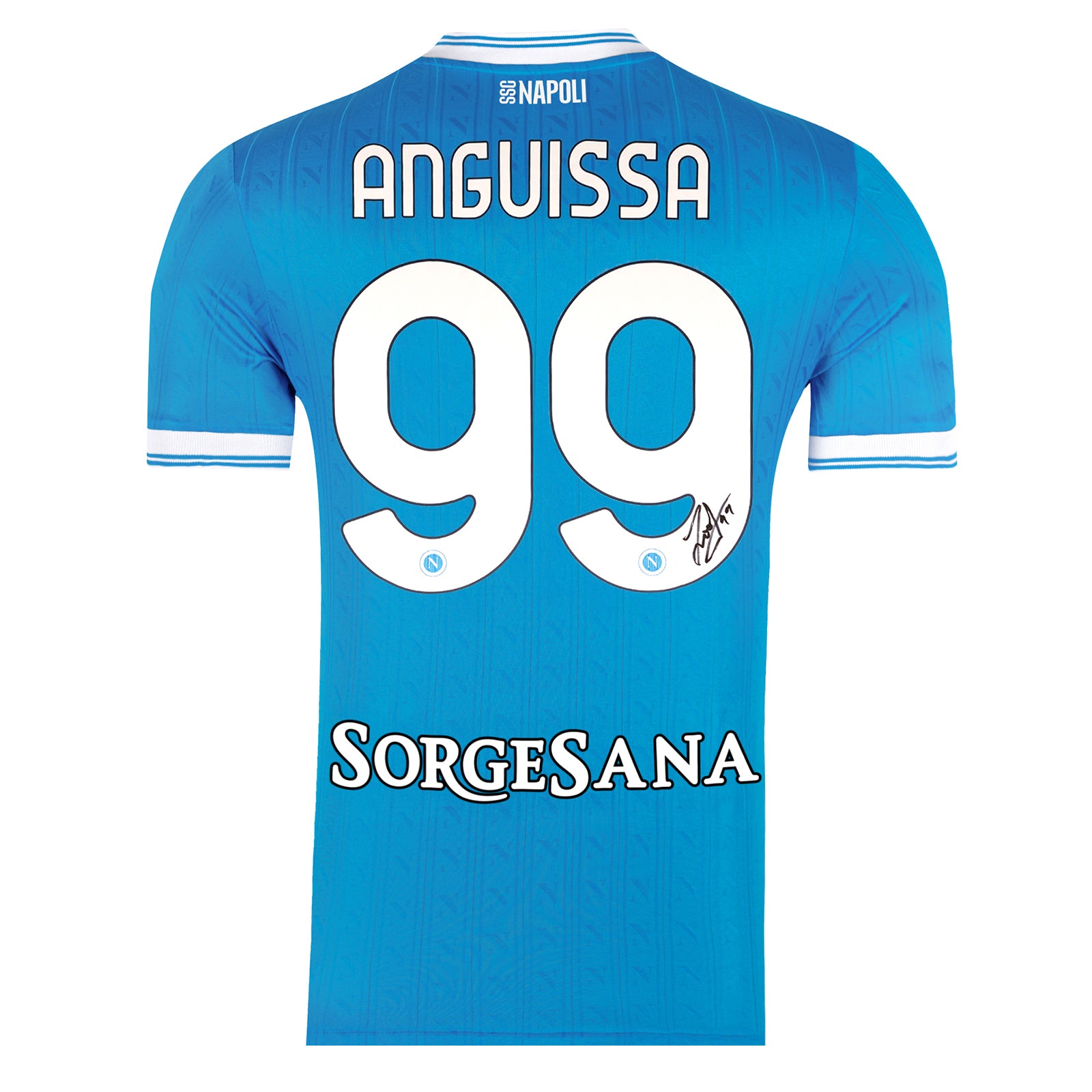 SSC Napoli Maglia Gara Home 2025/2056 Autografata da Anguissa in Premium Box