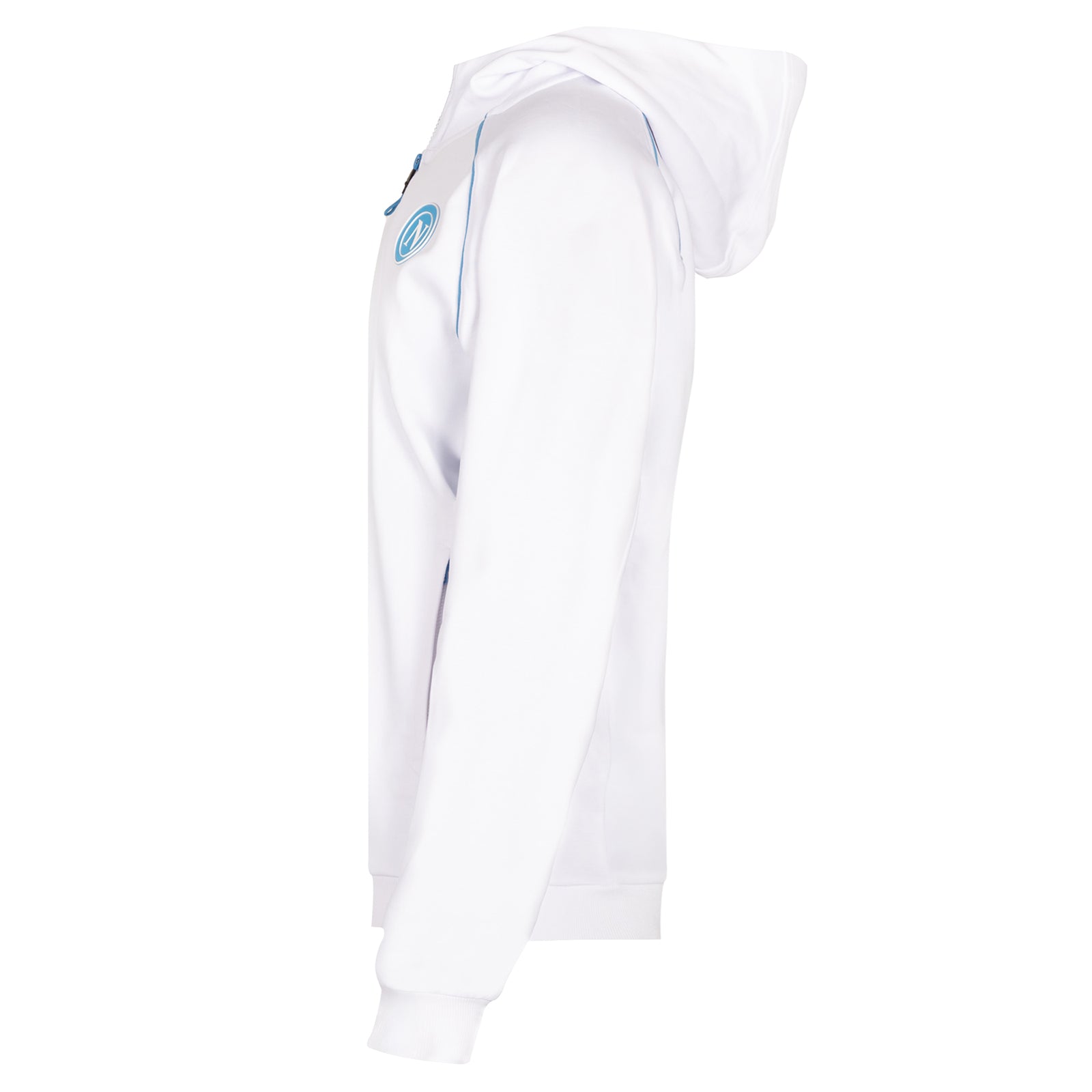 SSC Napoli Felpa Interlock Bianca con Cappuccio 2025/2026