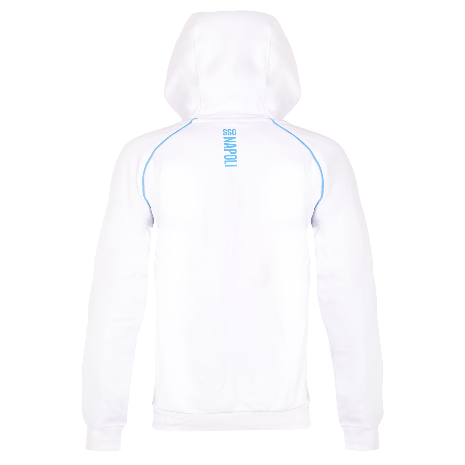 SSC Napoli Felpa Interlock Bianca con Cappuccio 2025/2026