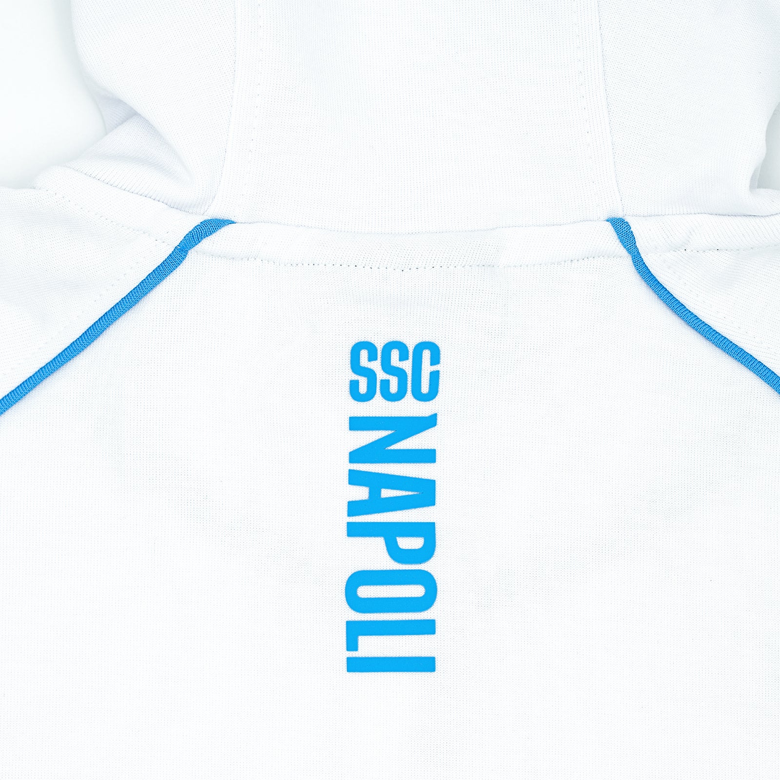 SSC Napoli Felpa Interlock Bianca con Cappuccio 2025/2026