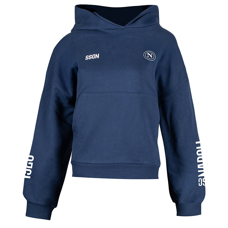 SSC Napoli Felpa con Cappuccio Marechiaro Blu Navy