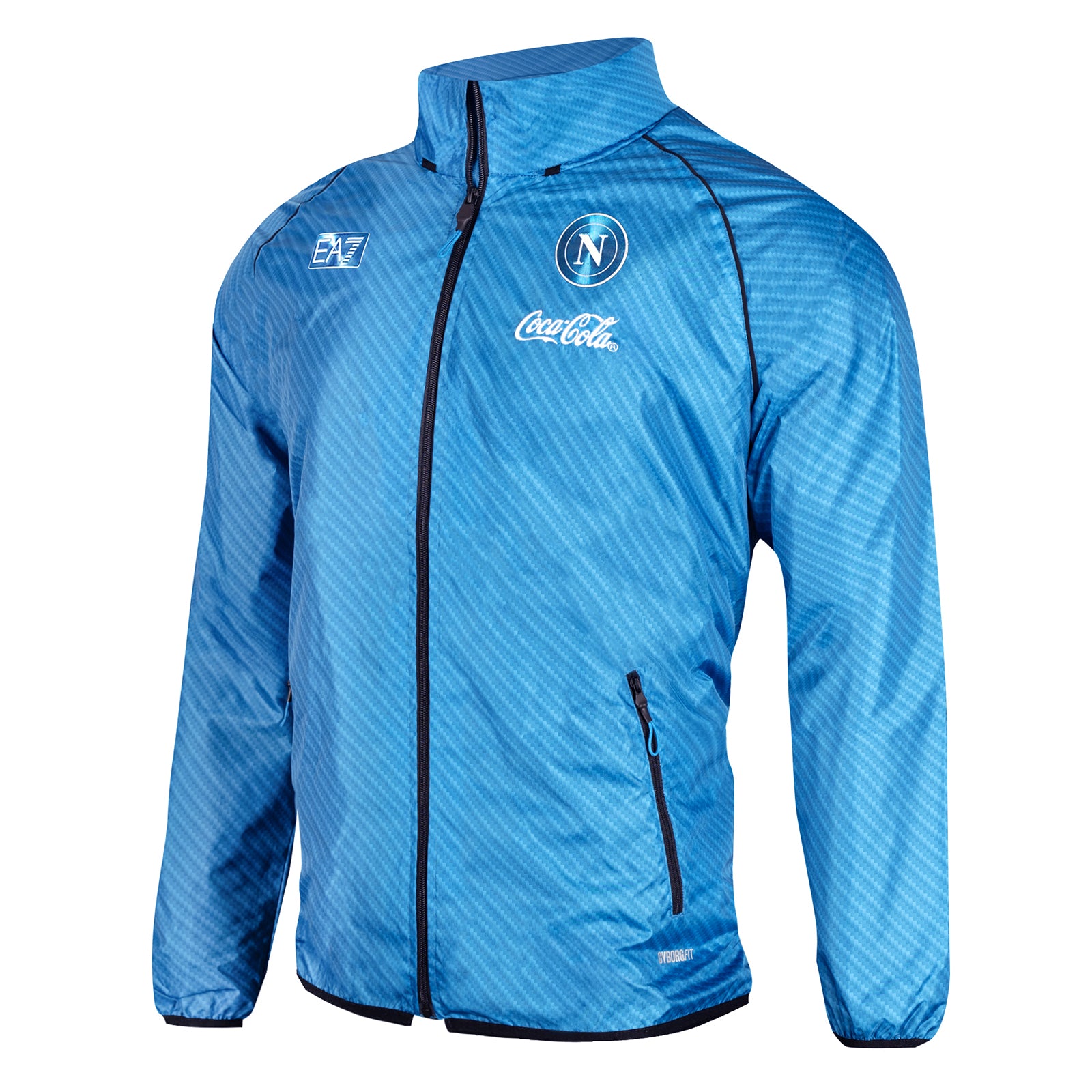 SSC Napoli Sky Blue Full Zip Windbreaker Jacket 2025/2026