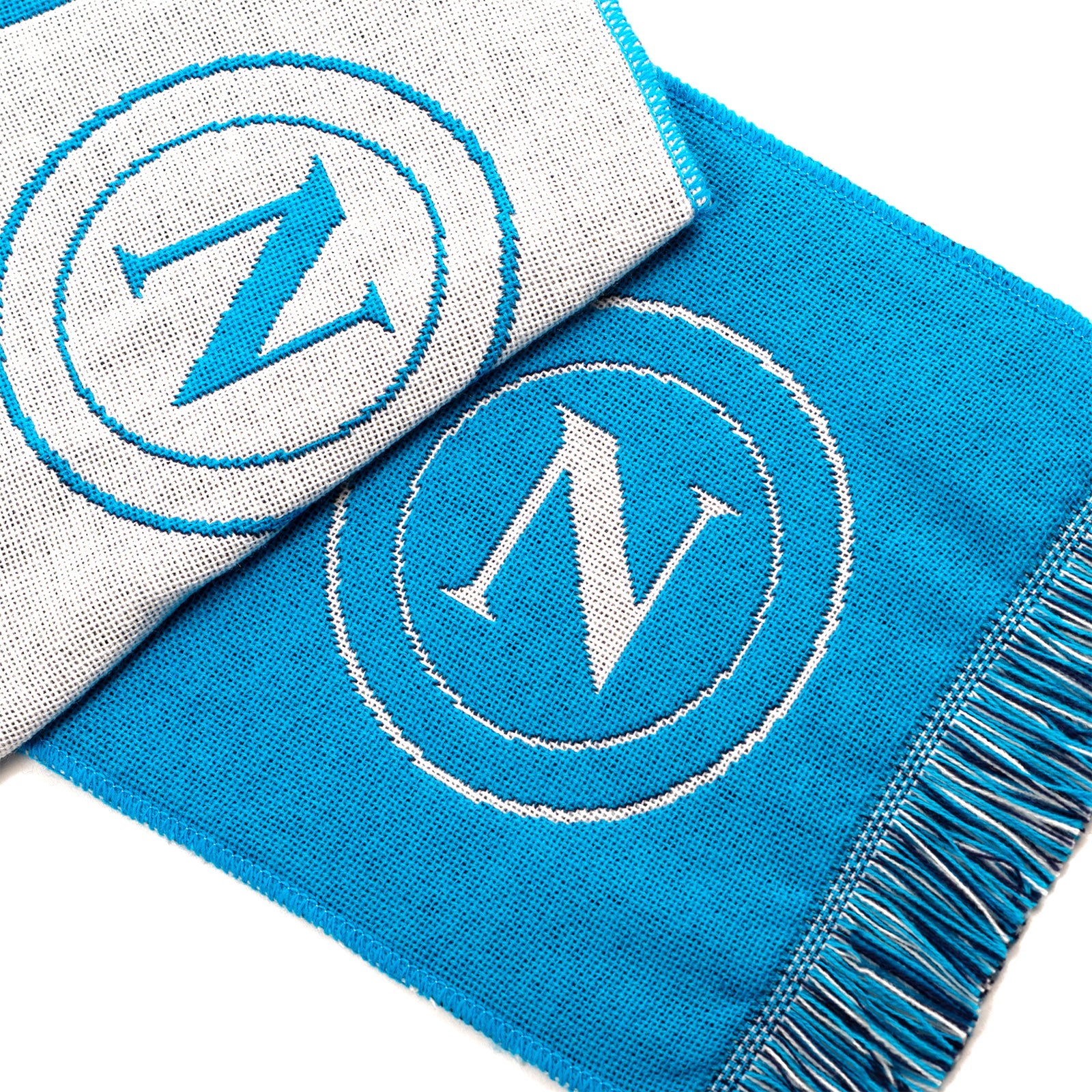 SSC Napoli White/Sky Blue Logo Scarf