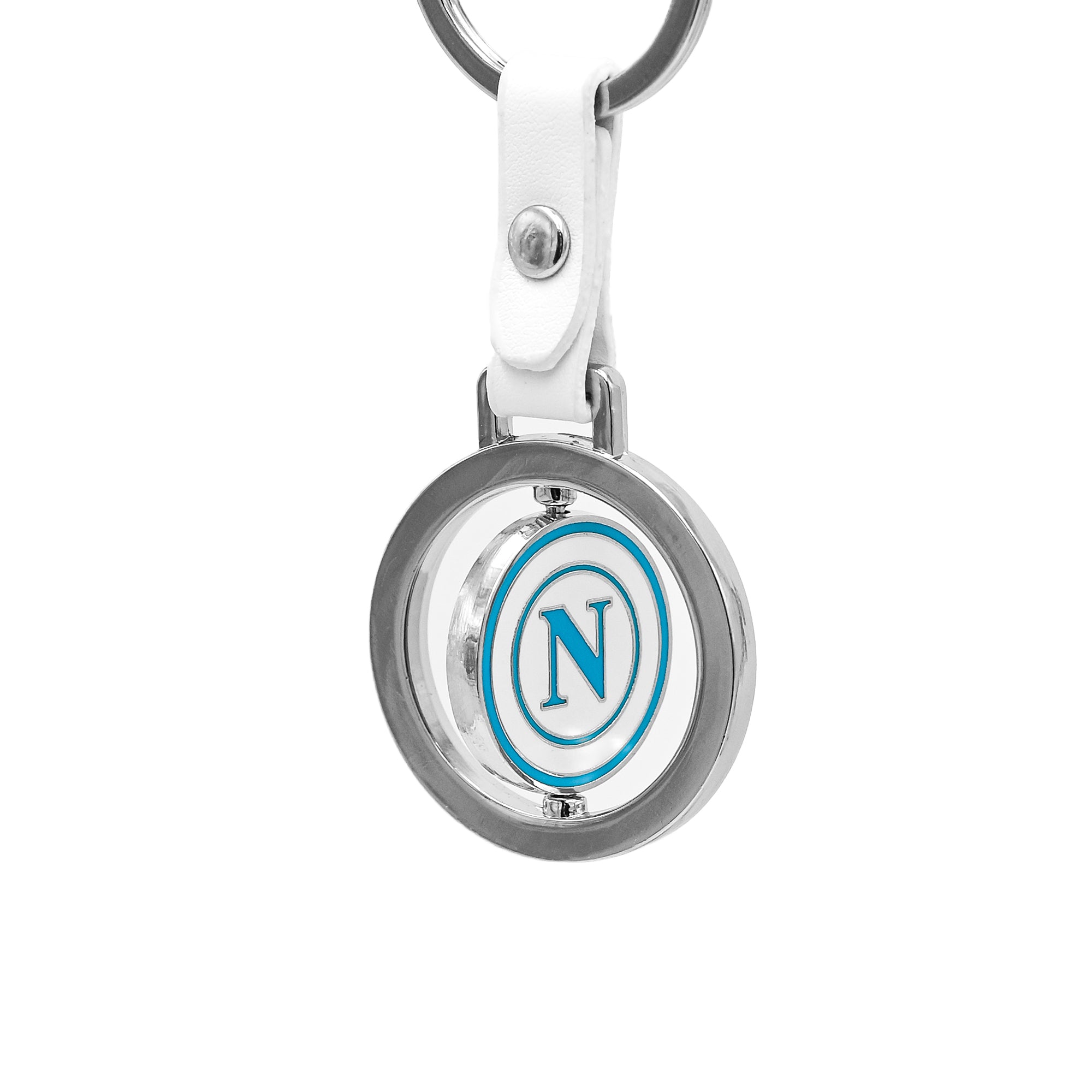 SSC Napoli Blue/White Round Logo Keyholder