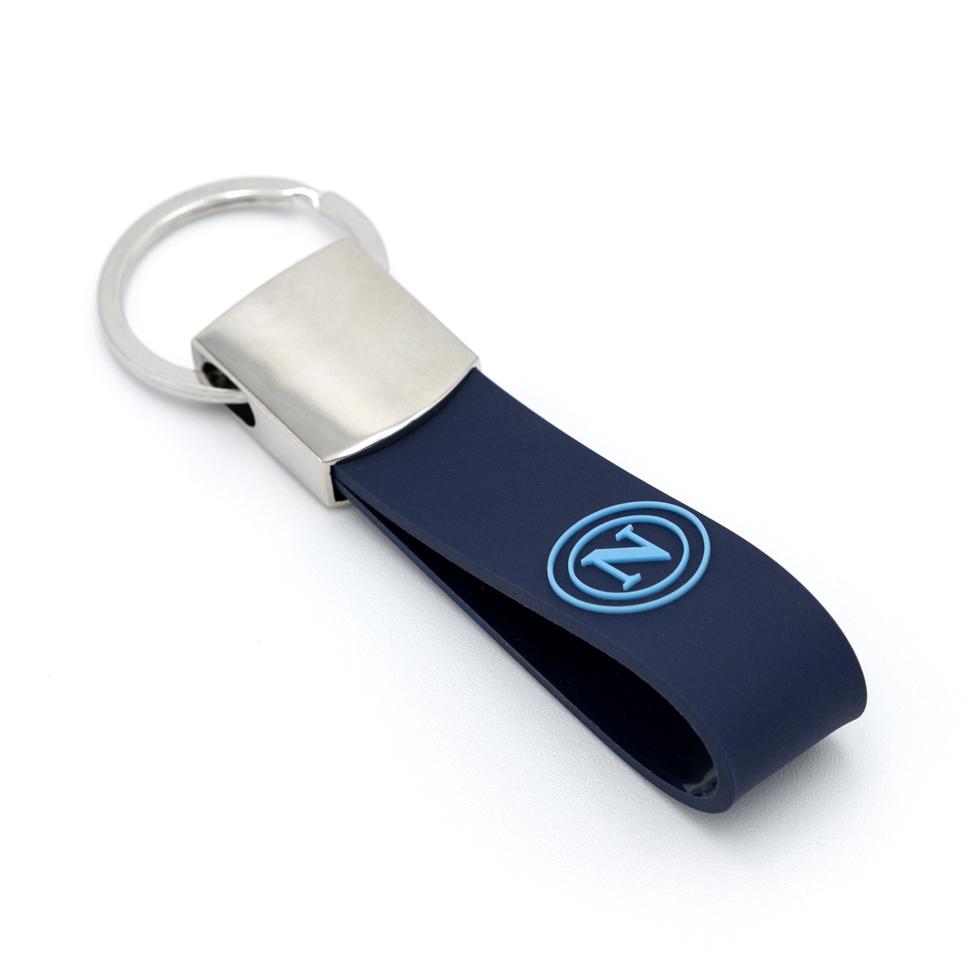 SSC Napoli Portachiavi in Gomma Blu Scuro