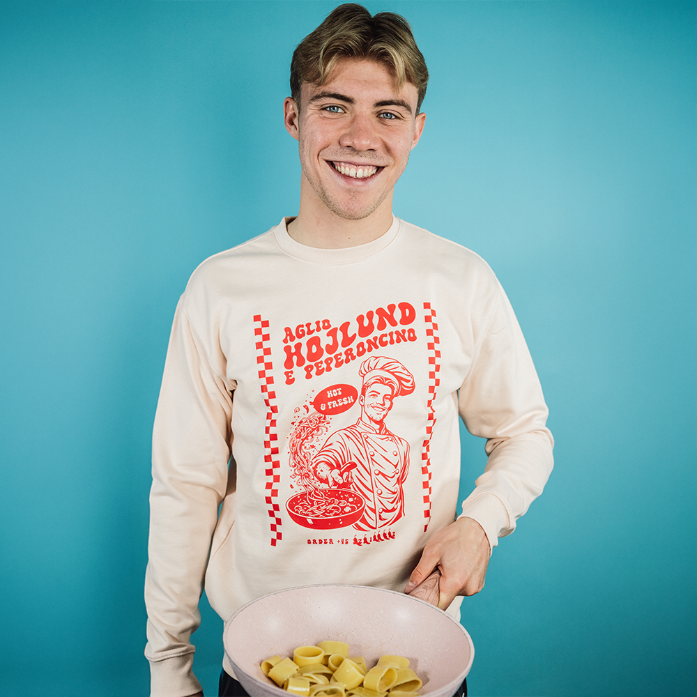 SSC Napoli Linea Admin Felpa Rosa Pastello Aglio Hojlund e Peperoncino