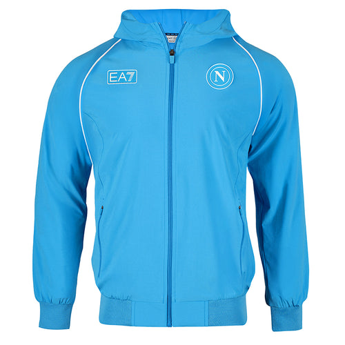 SSC Napoli Felpa Polystretch Con Cappuccio Azzurra 2025/2026